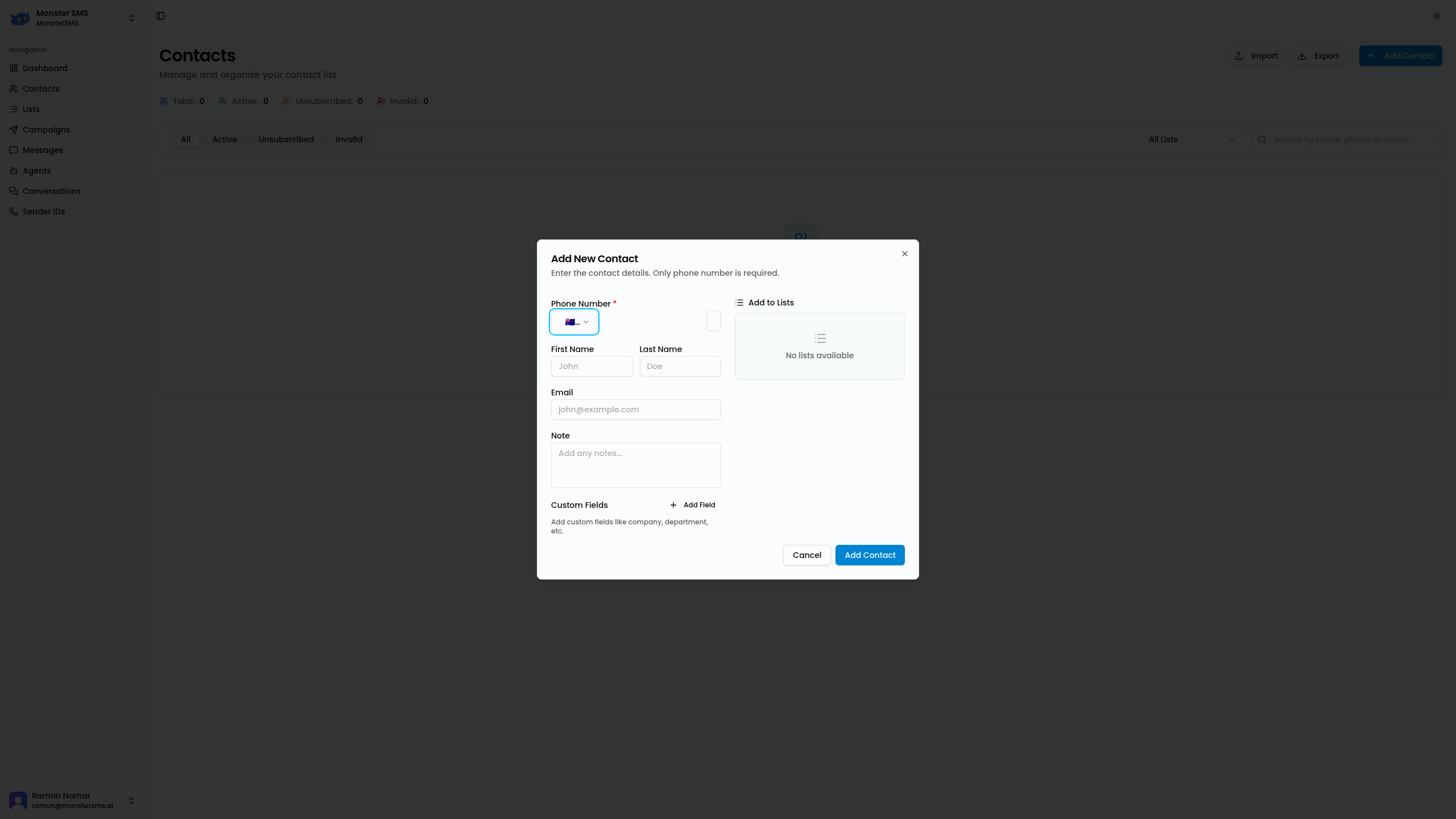 Add contact form